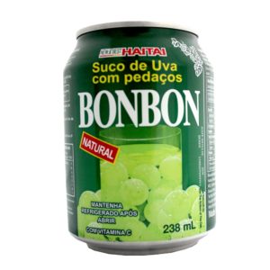 Suco de uva verde com pedaços da fruta - Bon Bon